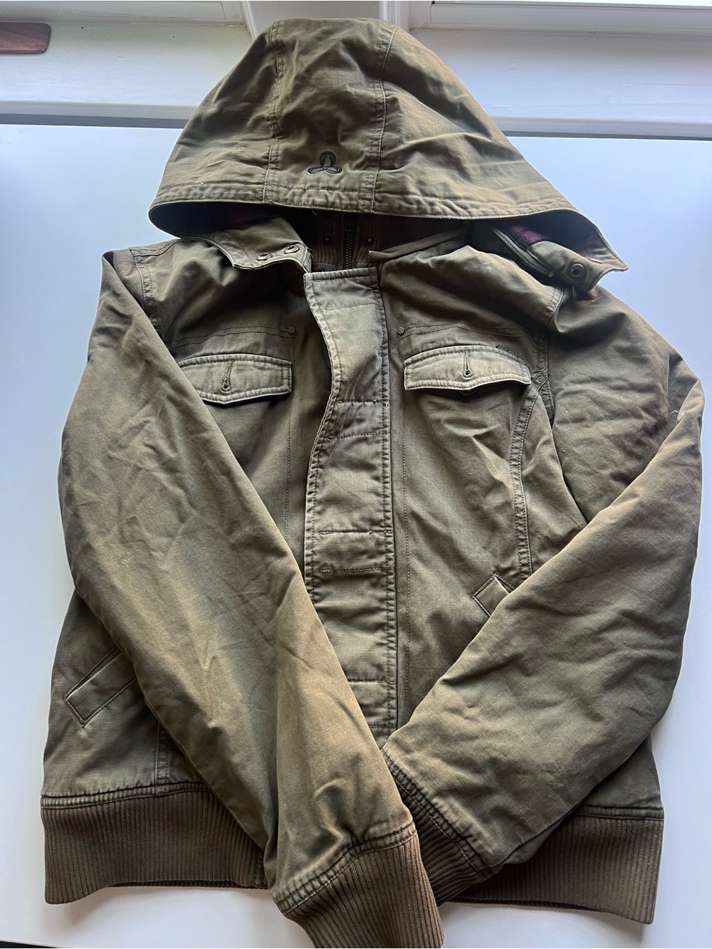 TNA Aritzia Utility Bomber Jacket with Detachable Hood